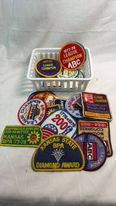 lot 104 image: Bowling League Championship Patches & Pins Lot 1970s-1980s ABC