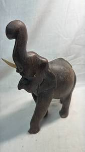 lot 123 image: Carved Ironwood Elephant Figurine