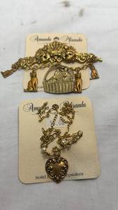 lot 143 image: Amanda Miranda Solid Brass Keepsakes Charm Pendant & Necklace