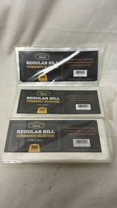 lot 213 image: Cardboard Gold Regular Bill Currency Sleeves 6 316 x 2 1116 300 Count