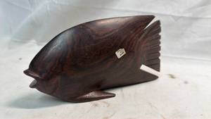 lot 234 image: Carved Ironwood Fish Figurine
