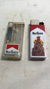 lot 237 image: Marlboro Lighters Set of 2 Promotional Collectible