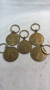 lot 242 image: Boeing KC-135 Wing Reskin Program Commemorative Medallion Keychains Set of 5