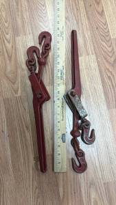 lot 265 image: Heavy-Duty Lever-Type Chain Load-Binder - Set of 2