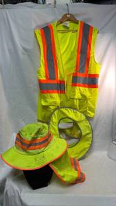 lot 271 image: Safety Vest, Hat & Hat Collar Set Medium Type R Class 2 ANSIISEA 107-2020
