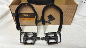 lot 280 image: TerraTrike Heel Support Pedal Pair with Straps