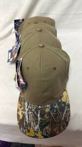 lot 283 image: Rock Point Freedom Camo Baseball Caps 4-Pack Khaki Camouflage