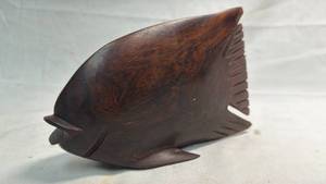 lot 290 image: Hand-Carved Ironwood Fish Figurine
