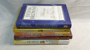 lot 303 image: Sylvia Browne 5-Book Lot Blessings, Mystical Life, Prophecy, Secret Societies, Brownie