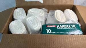 lot 335 image: Glad HandleTie Tall Kitchen Garbage Bags 10 Gallon - 6 Rolls