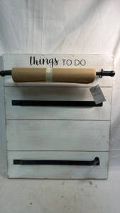 lot 344 image: Paris LOFT Things To Do Plaque with Rolling Script Printing UH166 (16x19)