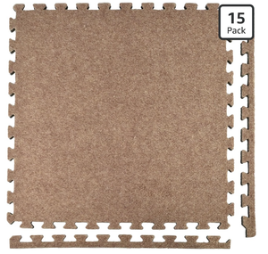 lot 2605 image: Greatmats Royal Carpet Tile 2ft x 2ft,10 Pack (Tan) (ONLY 10 IN THIS PACK) - Retail $206