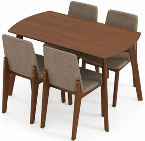 lot 2613 image: Costway 5 Piece Kitchen Table and Upholstered Chairs - Retail $270