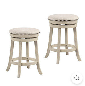 lot 2615 image: Giantex 26.5 Swivel Bar Stools Set of 24 with Comfy Padded Seat Cushion - Retail $160