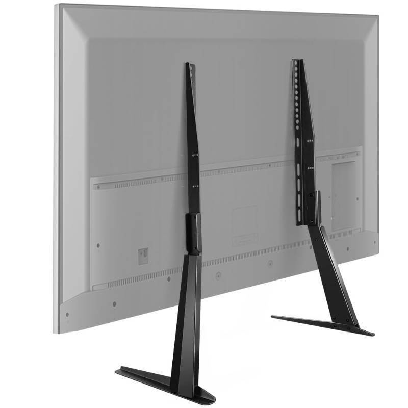 lot 1052 image: BFTOU Black Universal TV Stand Tabletop for 27 to 65 inch LCD Flat Screen TV,Max VESA 800 x 400mm, Height Adjustable TV Base Holds up to 88lbs Retail 24.98
