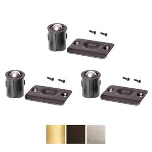 lot 1145 image: (3 Pack) Oil Rubbed Bronze Door Drive-in Ball Catch ORB with Strike Plate Premium Quality - Retail $13