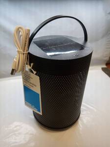 lot 1011 image: Mesh Solar and Rechargeable USB LED Outdoor Lantern Black - Room Essentials - Retail $15
