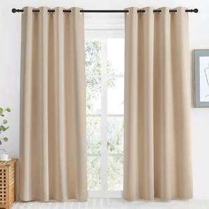 lot 1037 image: NICETOWN Room Darkening Biscotti Beige Curtain, 55x86 inches, 1 Piece, Modern Design Light Reducing & Privacy Protection Short Window DrapeDrapery - Retail $21