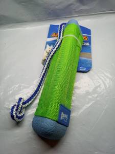 lot 1056 image: Chuckit Amphibious Bumper Floating Fetch Dog Toy For Waterplay, Small For Dogs Up To 60 lb, 1.62L x 8.5 H x 3.5 W, Assorted - Retail $9