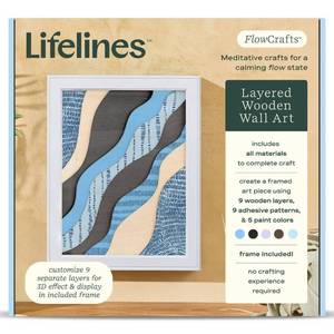 lot 1089 image: Lifelines FlowCrafts - Layered wooden Wall Art - Retail $20