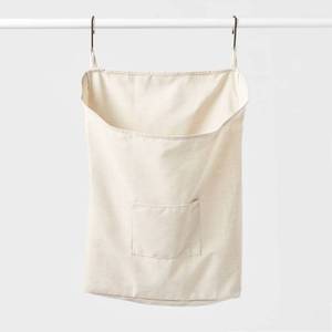 lot 1094 image: Canvas Over The Door Laundry Hamper - Brightroom Hanging Clothes Sorter, Kids Hamper, 45L Capacity, Beige - Retail $11