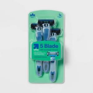 lot 1111 image: Precision Mens 5-Blade Disposable Facial Razors - 6ct - up&up - Retail $15