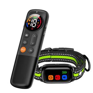 lot 1135 image: Vibration & Sound Dog Training Collar - No Shock, Waterproof, 3 Modes Remote Trainer for Small Medium Large Dogs up to 2000ft Range (Charcoal) - Retail $40