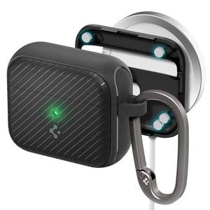 lot 1148 image: Spigen Mag Armor (MagFit) Designed for Airpods 3rd Generation Case (2021) MagSafe Compatible Magnets Embedded Cover - Matte Black - Retail $22