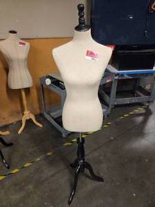 lot 18627 image: Female Mannequin Torso With A Black Metal Stand