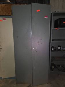 lot 18510 image: Grey Storage Cabinet Steel 6 Shelf