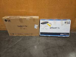 lot 18556 image: 32in - LG TV and 24in Samsung TV - No Remotes