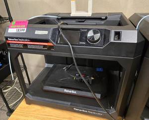 lot 18599 image: MakerBot Replicator  Desktop 3D Printer - Model PABH65