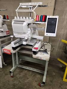 lot 18641 image: Baby Lock Enterprise Embroidery Machine on Casters - Model BNT10L