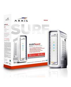 lot 1083 image: ARRIS SURFboard SB8200 DOCSIS 3.1 Cable Modem - White - Retail $155.89