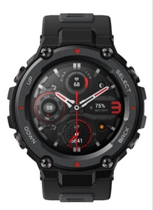 lot 1097 image: Amazfit T-Rex Pro Smart Watch Rugged Outdoor GPS Fitness Watch - Black - Silicone watchband