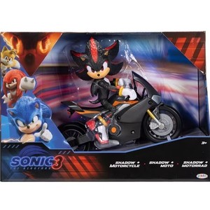 lot 1005 image: Sonic 3 Shadow Articulated 5 inch Action Figure with Motorcycle