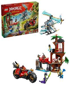 lot 1028 image: LEGO  NINJAGO Ninja Vehicle Tree House Battle 71857, 642 Pieces - White - No Size