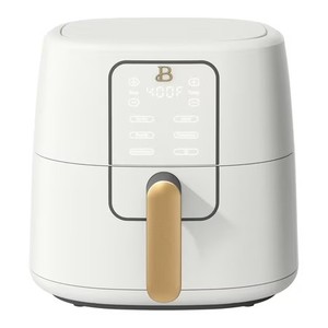 lot 1073 image: Beautiful 6qt Air Fryer with TurboCrisp Technology, EverGood Ceramic Nonstick Coating, BLACK W FLOWERS - DAMAGE