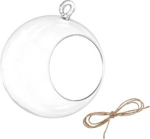lot 22252 image: PATIKIL Round Globe Terrarium Air Plant Planter, 4.8 Inch High Borosilicate Glass Hanging Decorations for Succulent, Tillandsia, Clear