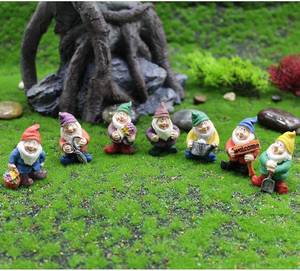 lot 22258 image: Fairy Garden Accessories, 7PCS Gnome Figurines-Mini Gnomes kitSeven Dwarfs Statue for Fairy GardenFlower PotHome Decoration.