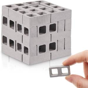 lot 23127 image: Deekin 24 Pcs Mini Cinder Blocks 112 Scale Mini Bricks Miniature Cinder Blocks Concrete Tiny Cement Building for Tiny Bricks Dollhouse Accessories DIY Construction Office Desk Toys Supplies(Gray)