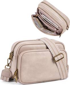 lot 23130 image: Crossbody Bags with Built-in Wallet, Anti-Theft Travel Purse with Card Slots, Trendy Vegan Shoulder Bag for Women Men COLOR IS BROWN