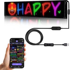 lot 23136 image: Programmable Devil Eyes for Cars,LED Sign for Car,Bluetooth APP Control,DIY Edit Text, Patterns, Animations