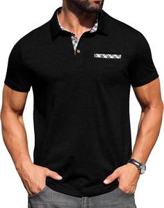 lot 23187 image: Sailwind Mens Polo Shirts Lightweight Short Sleeve Casual Cotton T-Shirt Summer Button Collared Golf Tee with Pocket SIZE L