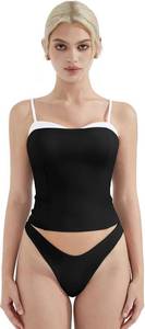 lot 23420 image: SUUKSESS Women Double Lined Spaghetti Strap Cami Going Out Y2k Sleeveless Tank Tops SIZE Small
