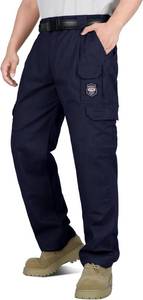 lot 23421 image: BOCOMAL Mens FR Cargo Pants Flame Resistant Pants Midweight 7.5oz (7 Pockets) Multi-Pockets FR Pants Size 30-32