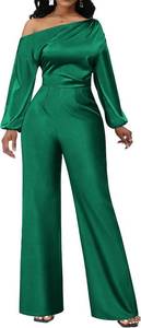 lot 23250 image: sexycherry Formal Jumpsuit for Women Dressy Elegant Lace Long Straight Pants Jumpsuits for Party Club with Zipper SIZE L