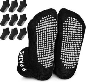 lot 26010 image: Infinno Baby Non Slip Ankle Socks 9 Pairs - Toddler Socks with Grips for Kids, Infants Boys and Girls 6-24 Months, 1T-7T