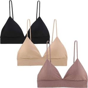 lot 26028 image: INIBUD Bralette for Women Triangle Cups Removable Padded Wire Free Pull On Closure Size Small