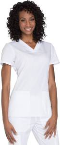 lot 26046 image: Cherokee Womens V-Neck Scrub Top - Modern Classic Shirt with 3 Pockets, Instrument Loop & Fade Resistant Fabric - WW645 Size Medium